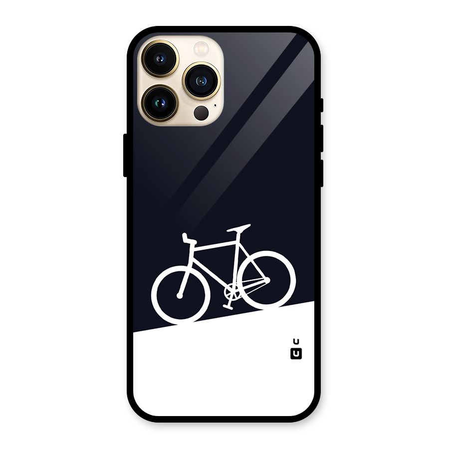 Bicycle Minimal Art Glass Back Case for iPhone 13 Pro Max
