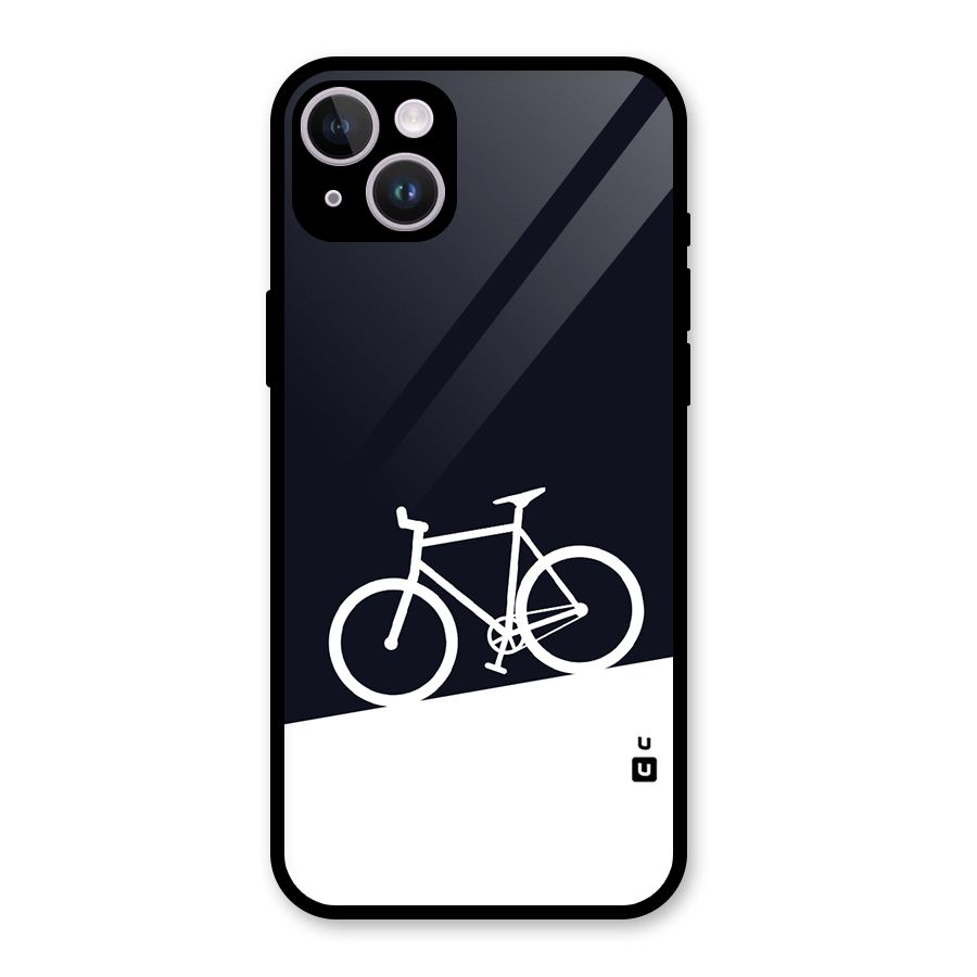 Bicycle Minimal Art Glass Back Case for iPhone 14 Plus