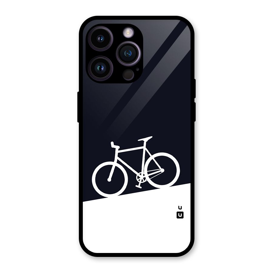 Bicycle Minimal Art Glass Back Case for iPhone 14 Pro Max