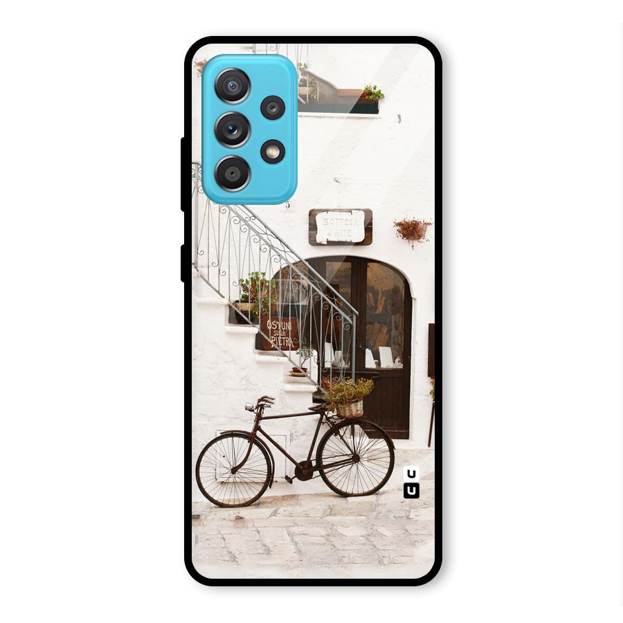 Bicycle Wall Glass Back Case for Galaxy A52