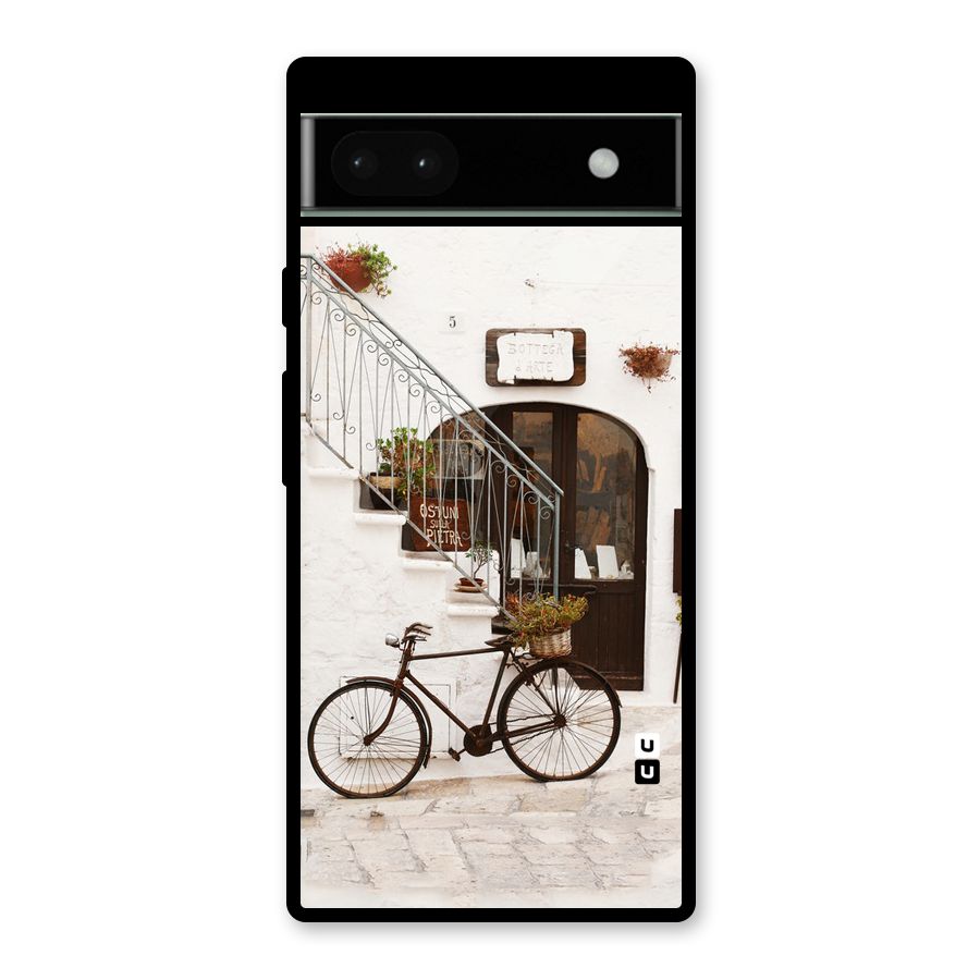 Bicycle Wall Glass Back Case for Google Pixel 6a