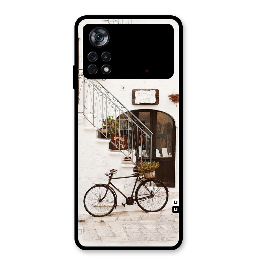 Bicycle Wall Glass Back Case for Poco X4 Pro 5G