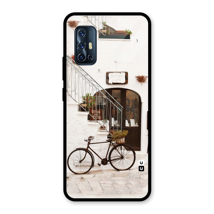Bicycle Wall Glass Back Case for Vivo V17