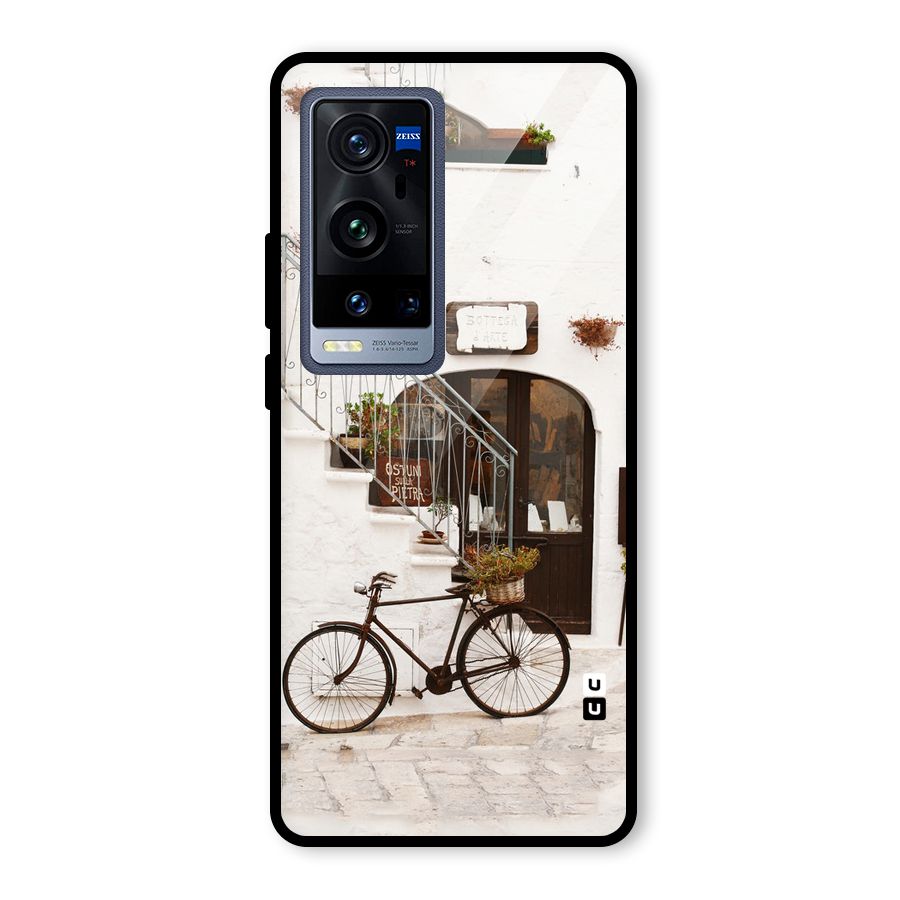Bicycle Wall Glass Back Case for Vivo X60 Pro Plus