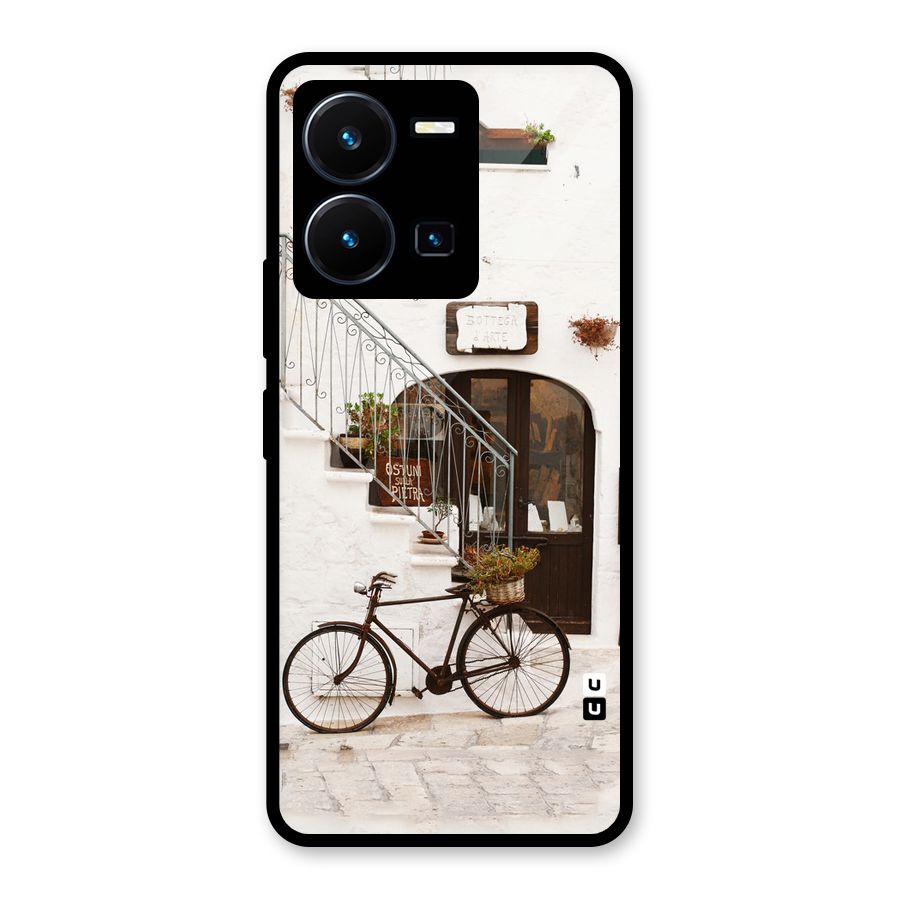 Bicycle Wall Glass Back Case for Vivo Y35