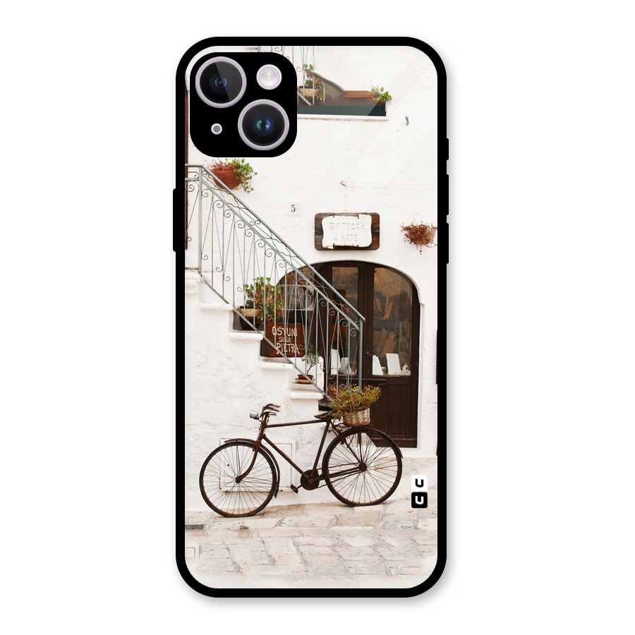 Bicycle Wall Glass Back Case for iPhone 14 Plus