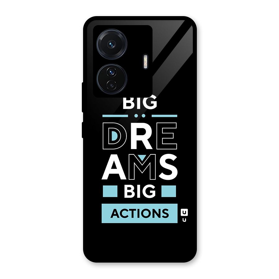 Big Dreams Big Actions Glass Back Case for Vivo T1 Pro