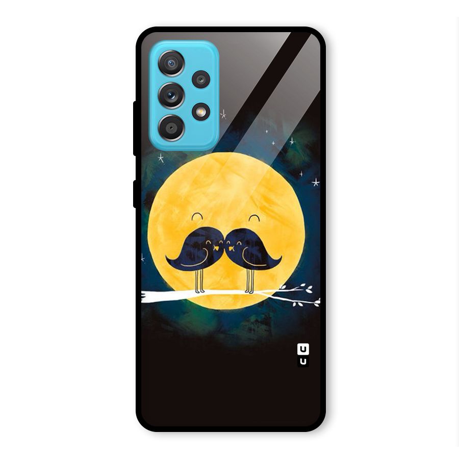 Bird Moustache Glass Back Case for Galaxy A52