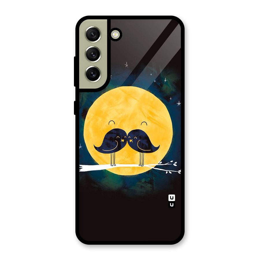 Bird Moustache Glass Back Case for Galaxy S21 FE 5G