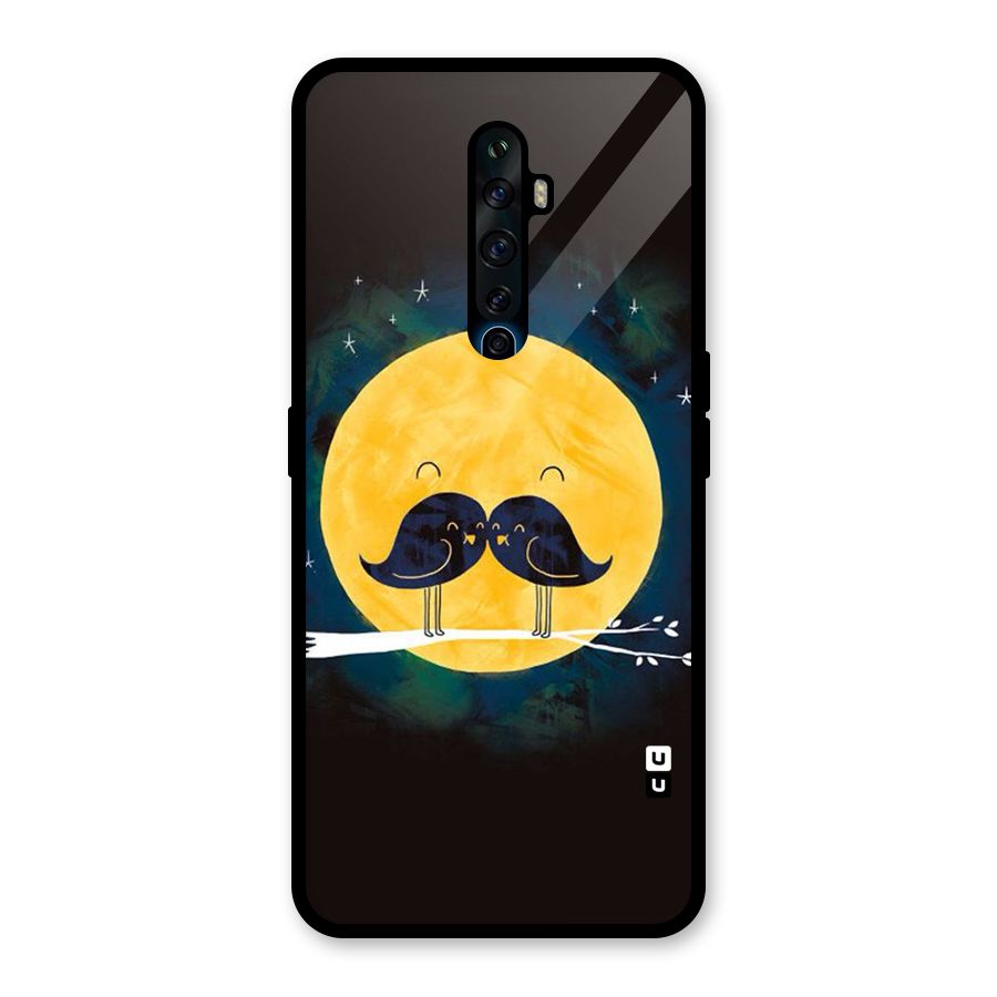 Bird Moustache Glass Back Case for Oppo Reno2 Z