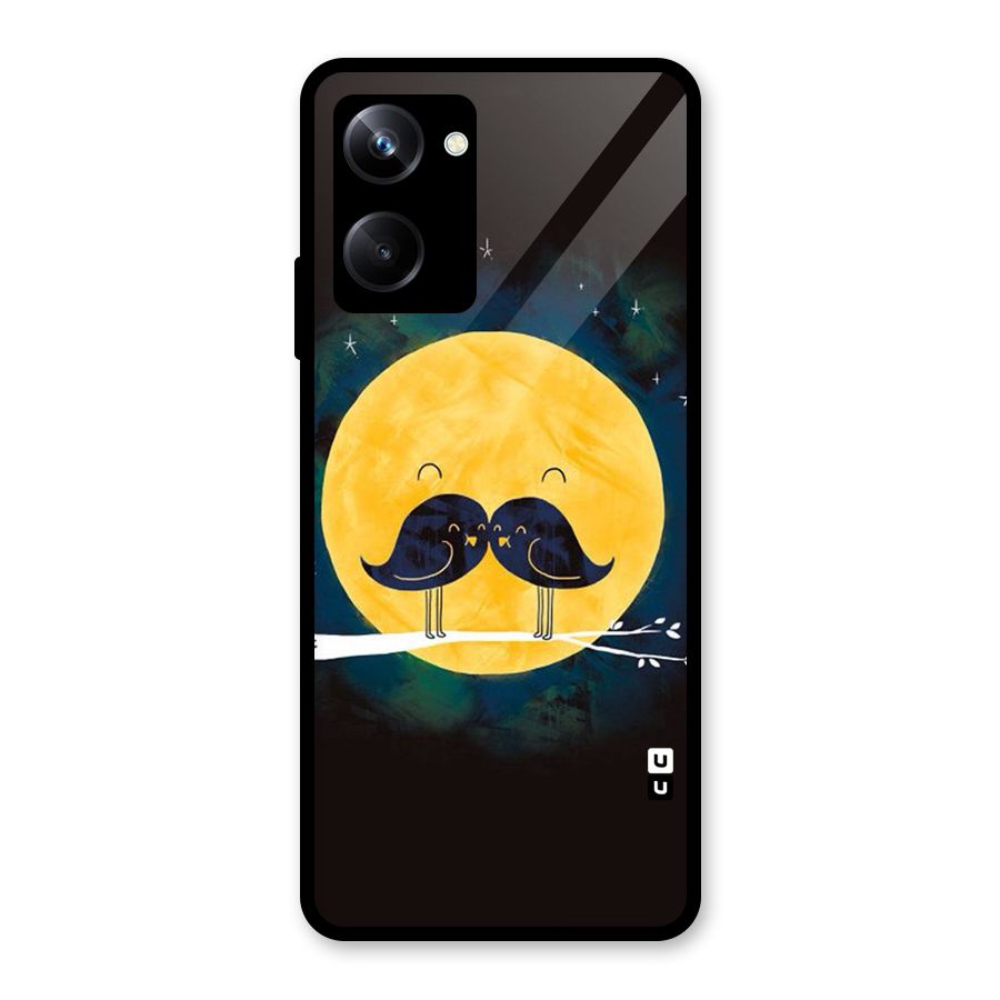 Bird Moustache Glass Back Case for Realme 10 Pro