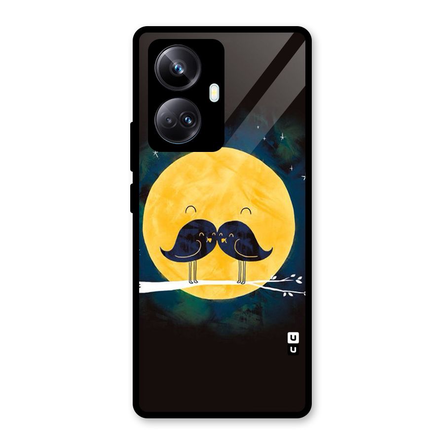 Bird Moustache Glass Back Case for Realme 10 Pro Plus