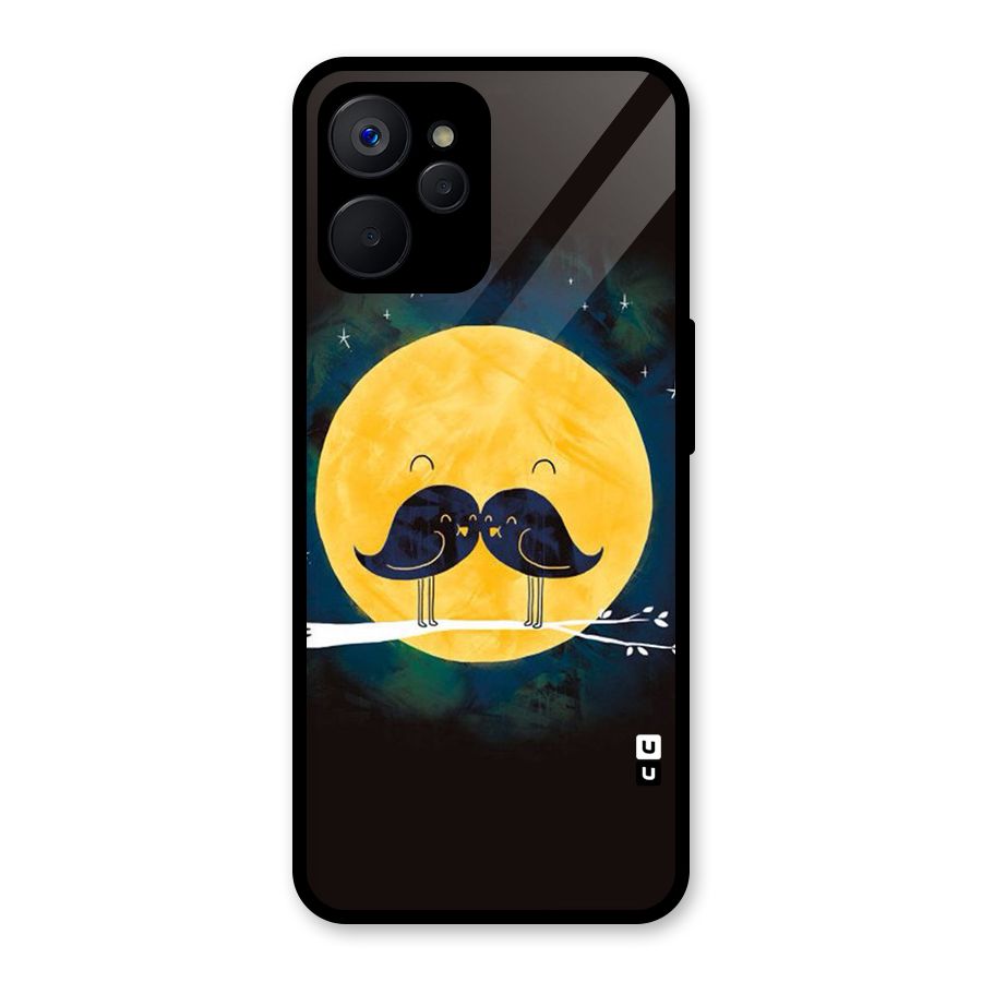 Bird Moustache Glass Back Case for Realme 9i 5G