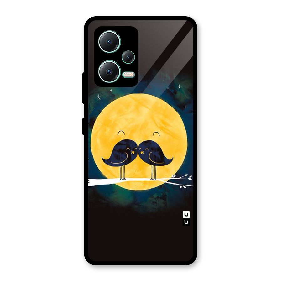 Bird Moustache Glass Back Case for Redmi Note 12 5G