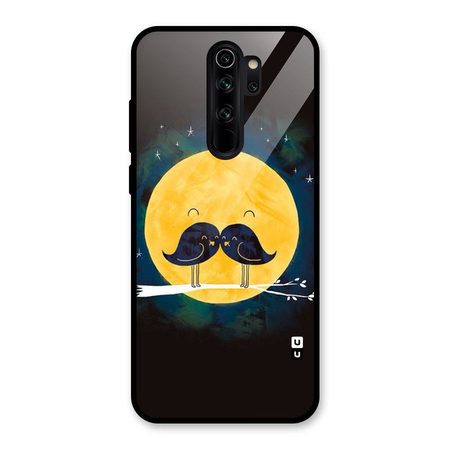Bird Moustache Glass Back Case for Redmi Note 8 Pro