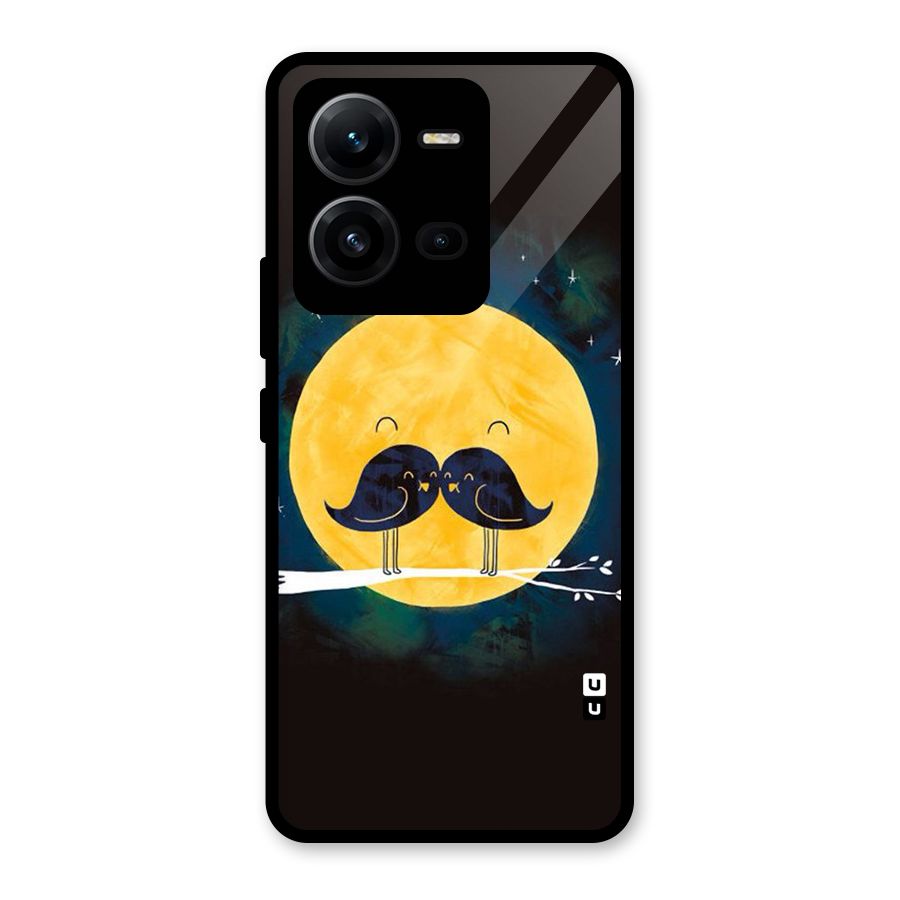 Bird Moustache Glass Back Case for Vivo V25