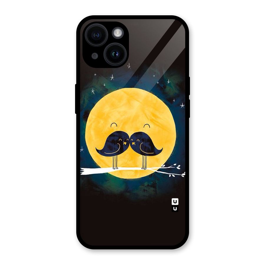 Bird Moustache Glass Back Case for iPhone 14