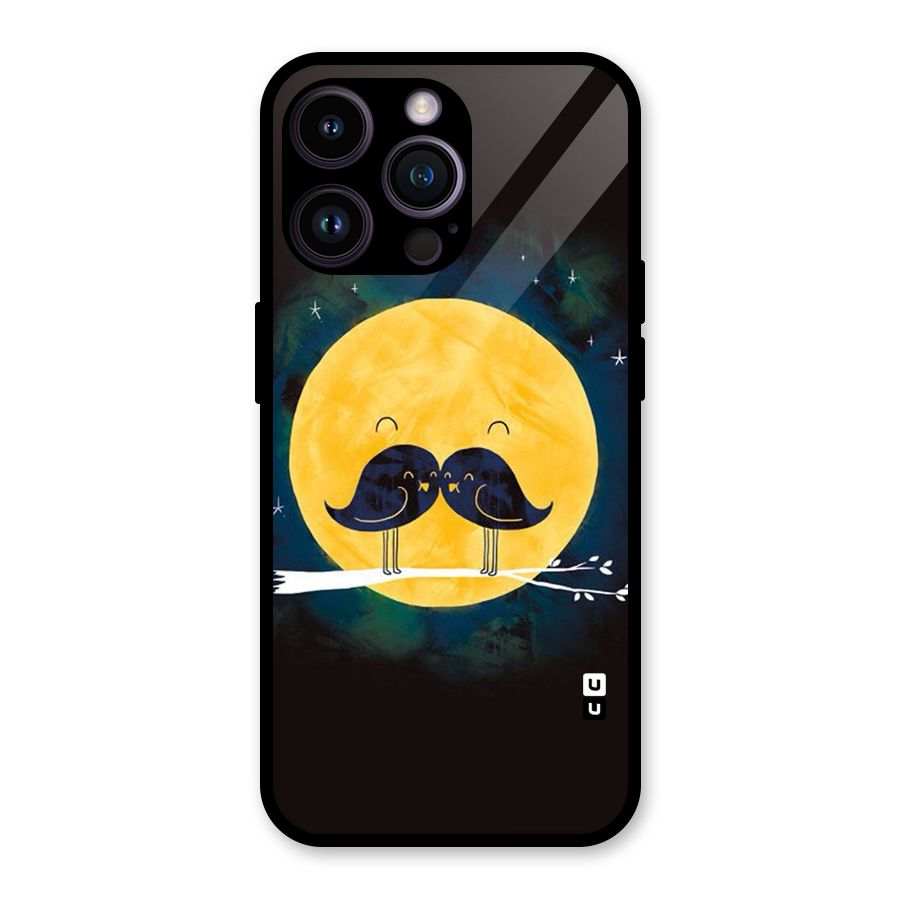 Bird Moustache Glass Back Case for iPhone 14 Pro Max