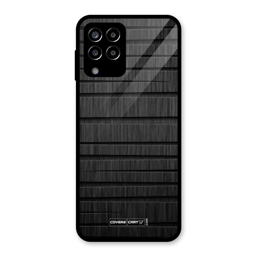 Black Abstract Glass Back Case for Galaxy M33