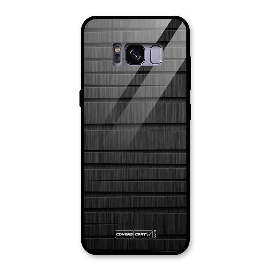 Black Abstract Glass Back Case for Galaxy S8