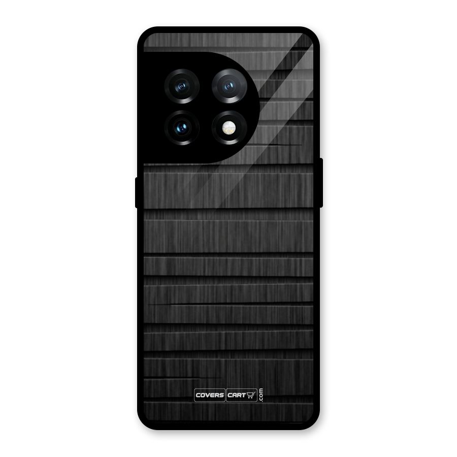 Black Abstract Glass Back Case for OnePlus 11