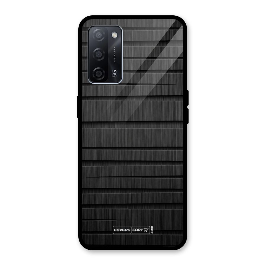 Black Abstract Glass Back Case for Oppo A53s 5G
