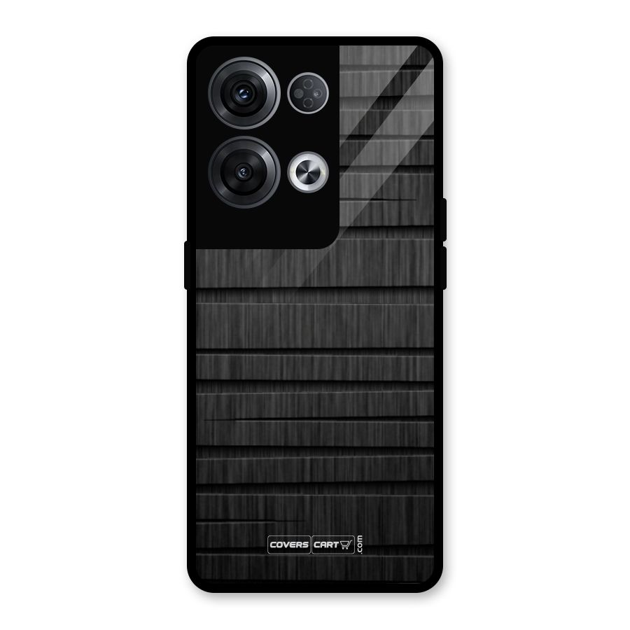 Black Abstract Glass Back Case for Oppo Reno8 Pro 5G