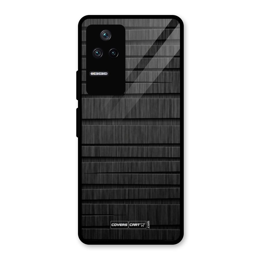 Black Abstract Glass Back Case for Poco F4 5G