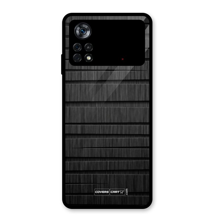 Black Abstract Glass Back Case for Poco X4 Pro 5G