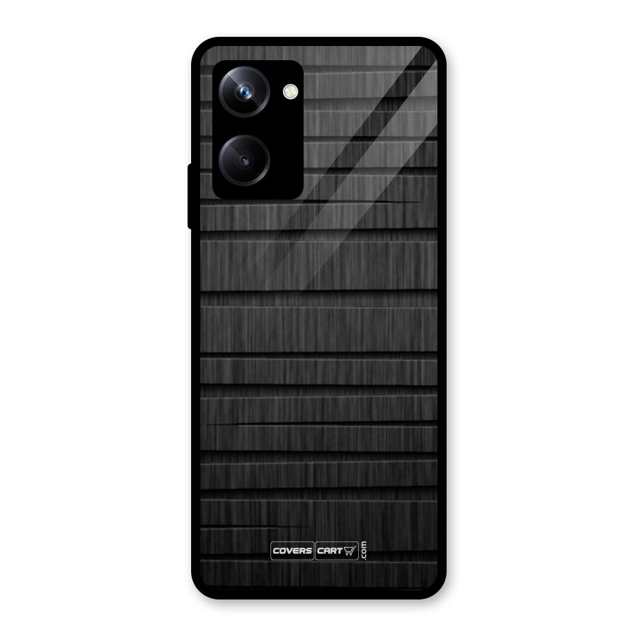 Black Abstract Glass Back Case for Realme 10 Pro