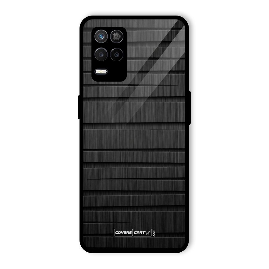 Black Abstract Glass Back Case for Realme 8 5G