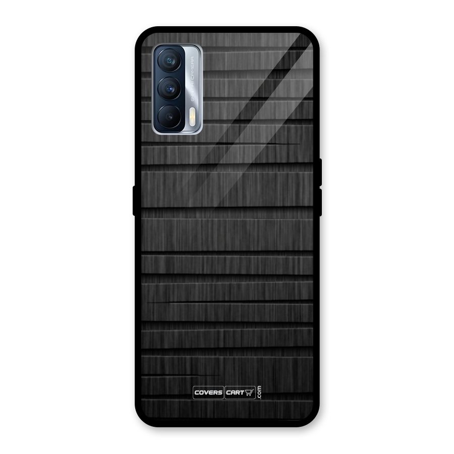 Black Abstract Glass Back Case for Realme X7