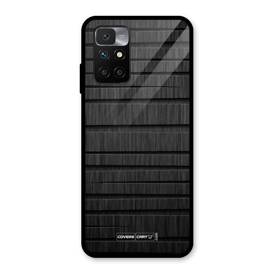 Black Abstract Glass Back Case for Redmi 10 Prime