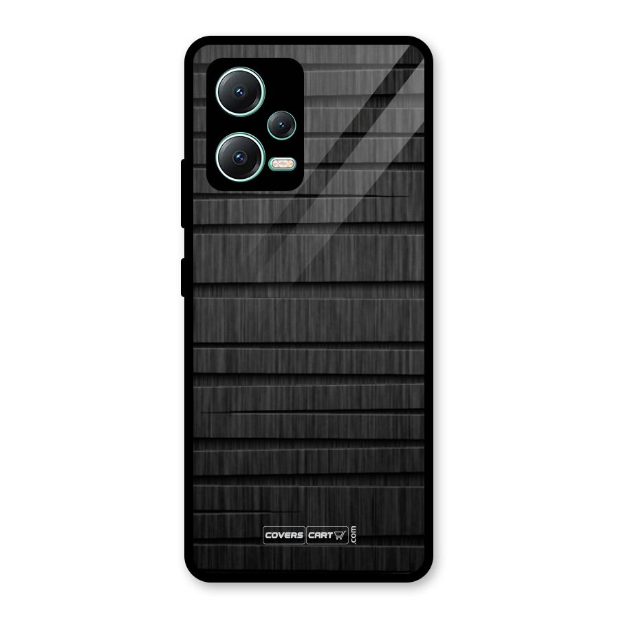 Black Abstract Glass Back Case for Redmi Note 12 5G