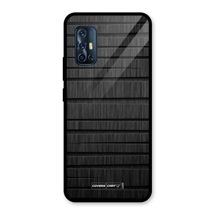 Black Abstract Glass Back Case for Vivo V17