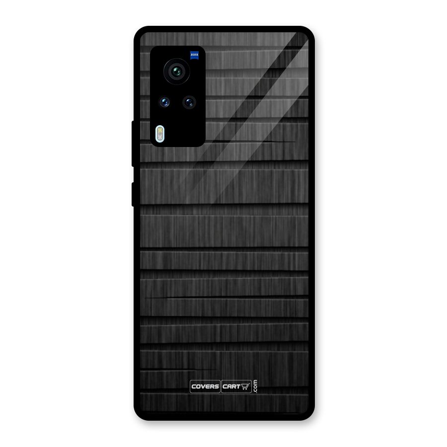 Black Abstract Glass Back Case for Vivo X60 Pro