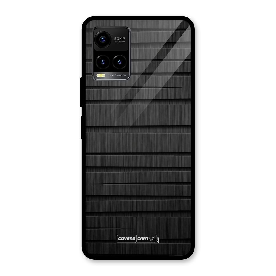 Black Abstract Glass Back Case for Vivo Y21T