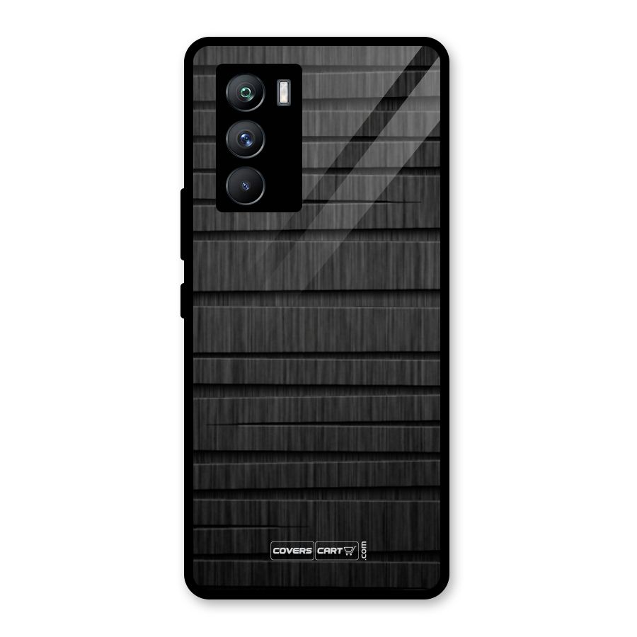Black Abstract Glass Back Case for Vivo iQOO 9 SE