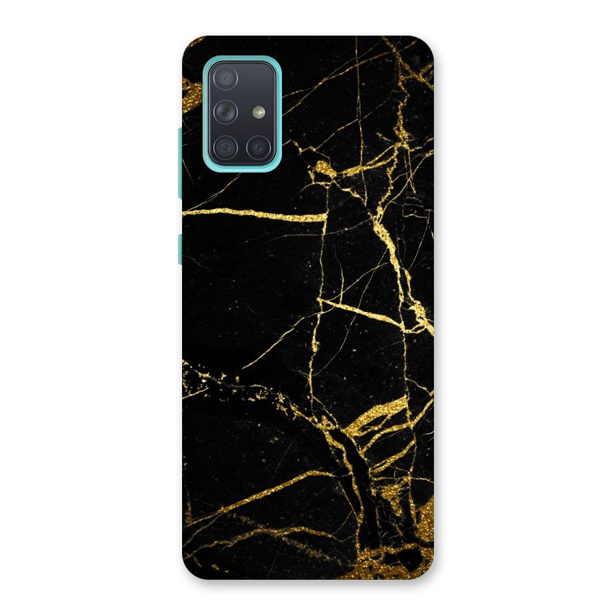 Black And Gold Design Back Case for Galaxy A71