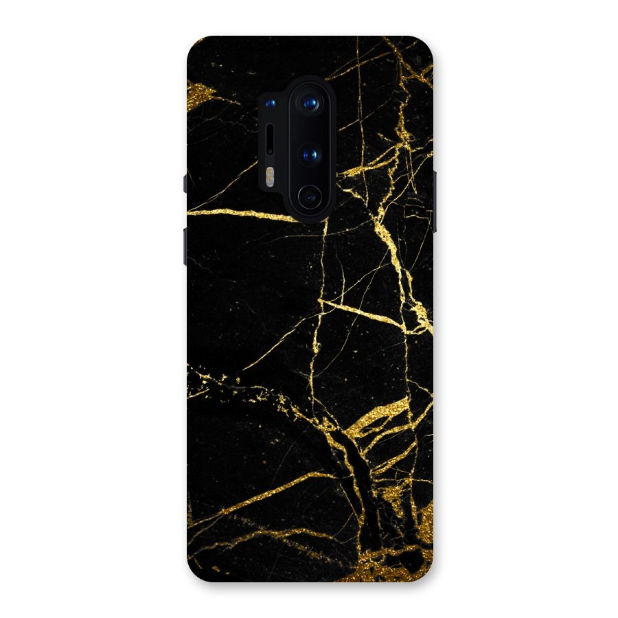 Black And Gold Design Back Case for OnePlus 8 Pro