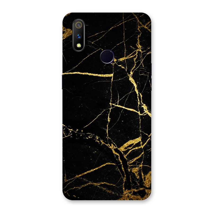 Black And Gold Design Back Case for Realme 3 Pro
