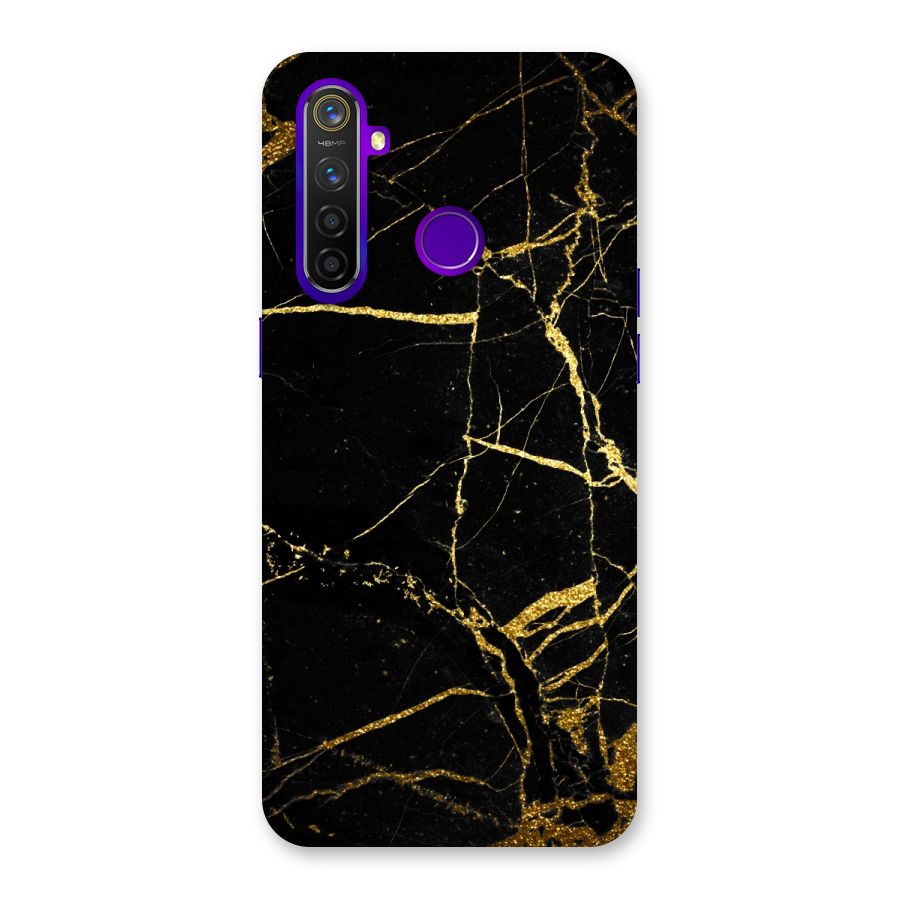 Black And Gold Design Back Case for Realme 5 Pro