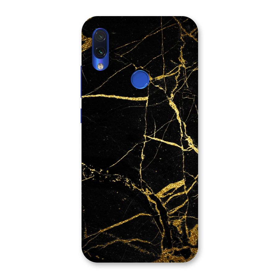 Black And Gold Design Back Case for Redmi Note 7