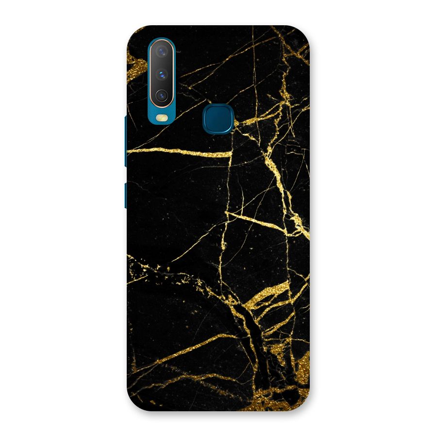 Black And Gold Design Back Case for Vivo Y15