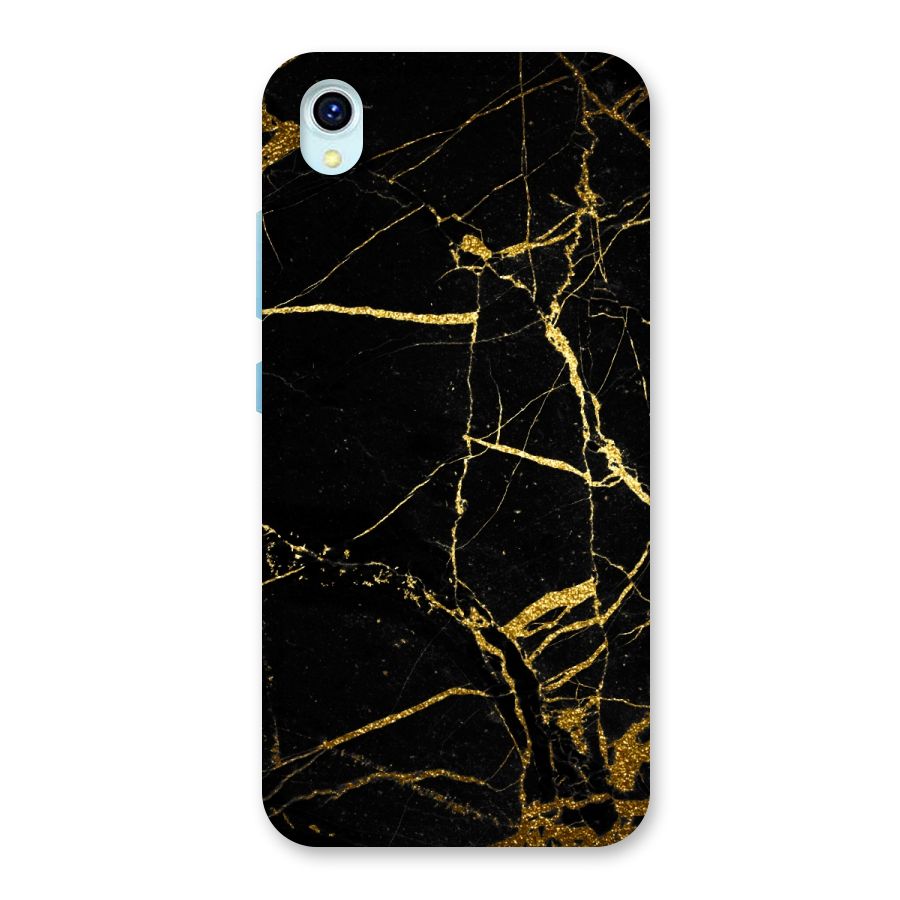 Black And Gold Design Back Case for Vivo Y1s