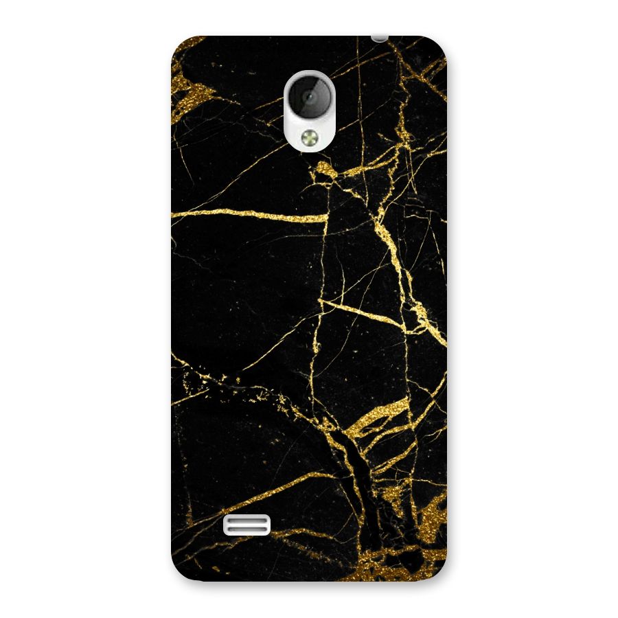Black And Gold Design Back Case for Vivo Y21