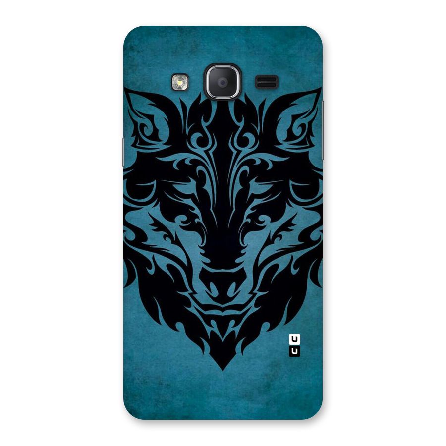 Black Artistic Wolf Back Case for Galaxy On7 2015