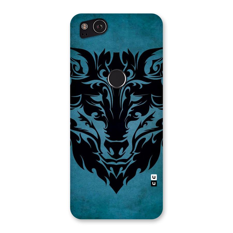 Black Artistic Wolf Back Case for Google Pixel 2