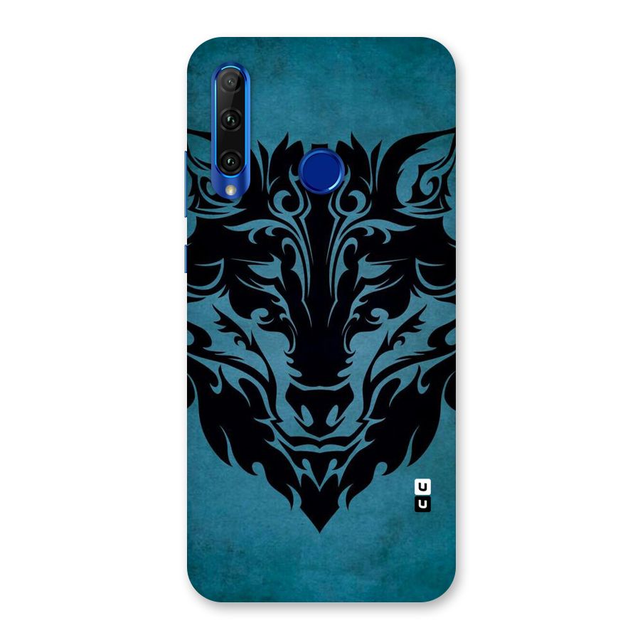 Black Artistic Wolf Back Case for Honor 20i