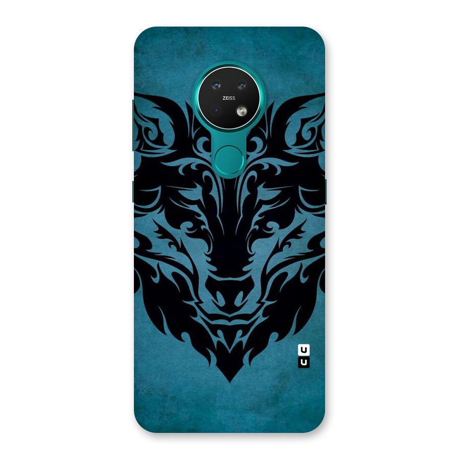 Black Artistic Wolf Back Case for Nokia 7.2